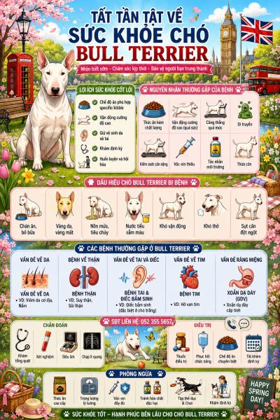 Cách Chăm Sóc Chó Bull Terrier ( Sục Bò ) Tại Việt Nam