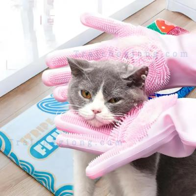 Găng Tay Tắm Cho Chó Mèo Sạch Mịn
